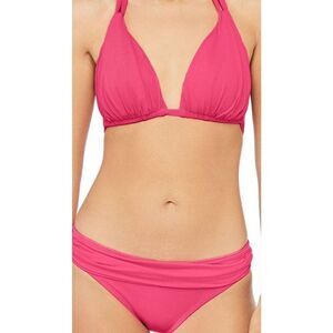 La Blanca XL island gathered halter bikini (redish pink)
